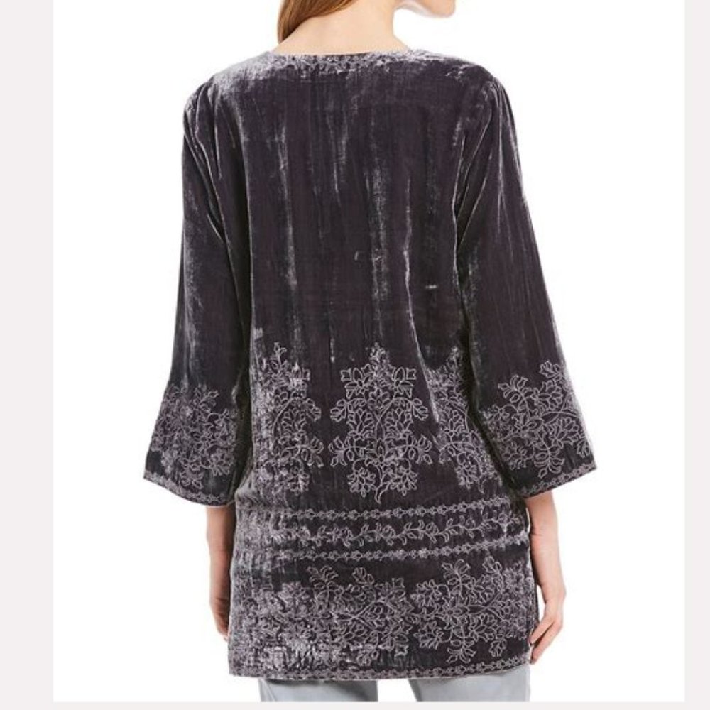 Sigrid Olsen Signature embroidered velvet jacket